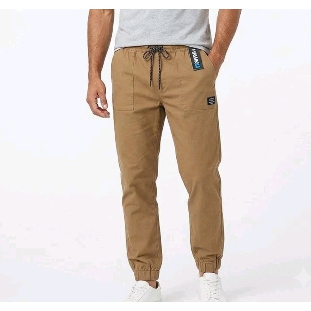 Tony Hawk Men's Brown Jogger Pants XL Elastic Waist Drawstring